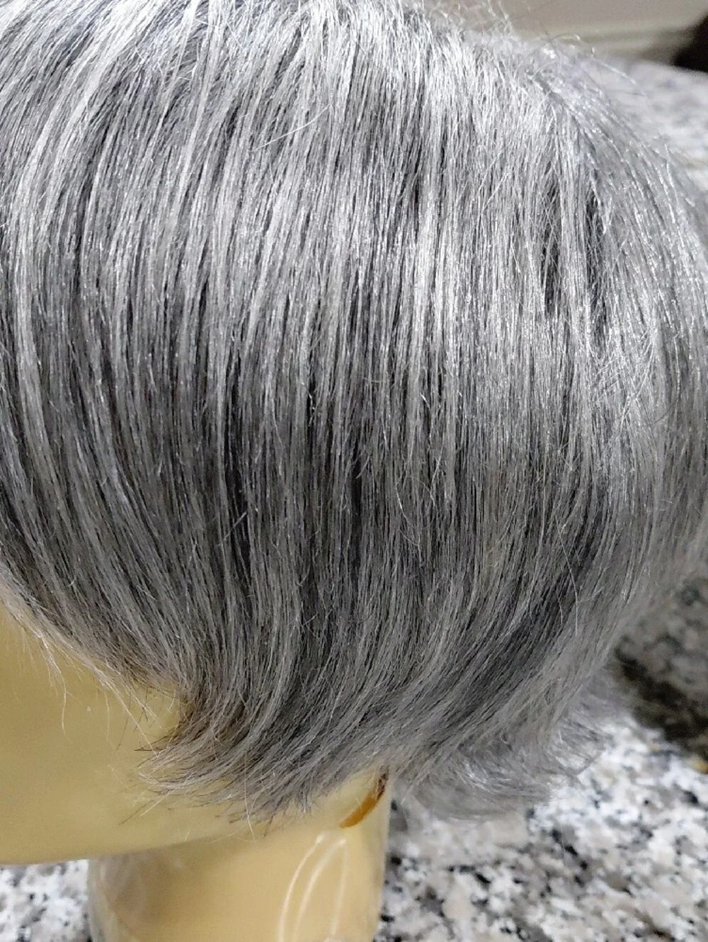 Short Silver Gray Pixie Synthetic Wig for Women - Sleek Modern Cut